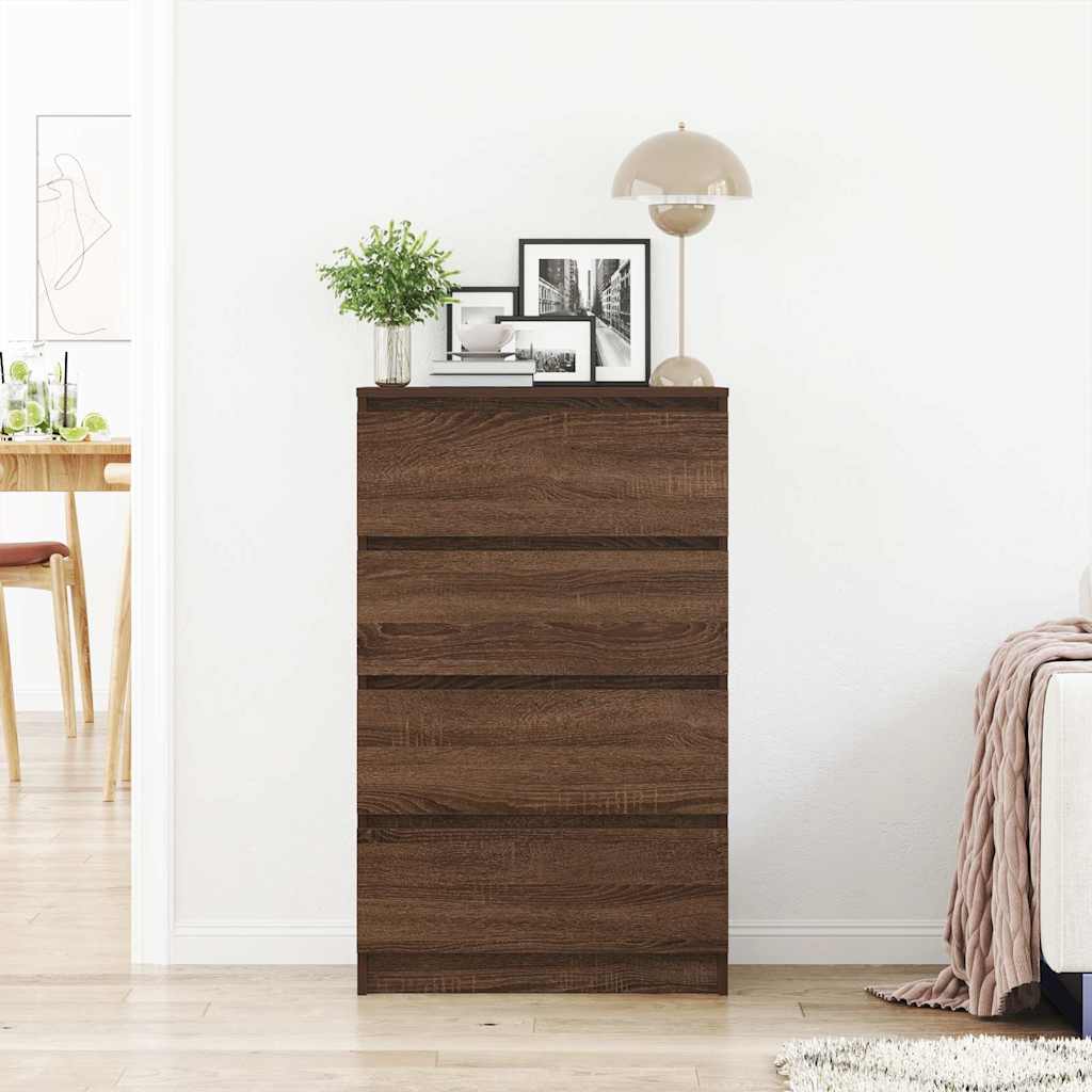 Vidaxl dressoir 60x35x98,5 cm bewerkt hout bruin eikenkleur