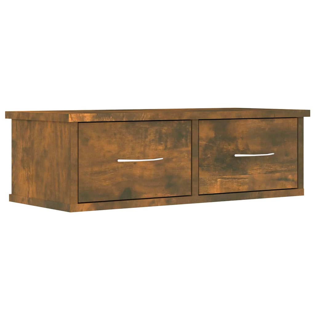 Vidaxl wandkast 60x26x18,5 cm bewerkt hout gerookt eikenkleurig