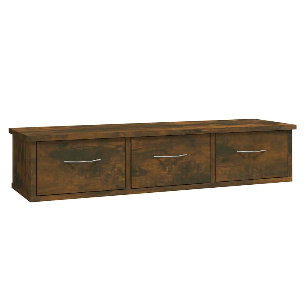 Vidaxl wandkast 88x26x18,5 cm bewerkt hout gerookt eikenkleurig