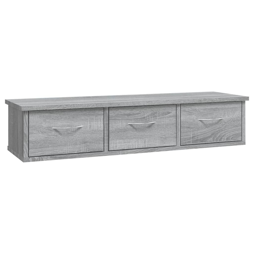Vidaxl wandkast 88x26x18,5 cm bewerkt hout grijs sonoma eikenkleurig