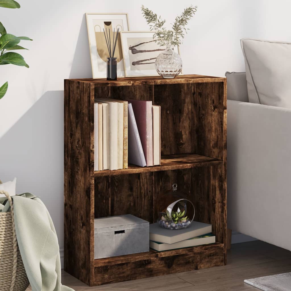 Vidaxl boekenkast 60x24x76 cm bewerkt hout gerookt eikenkleurig
