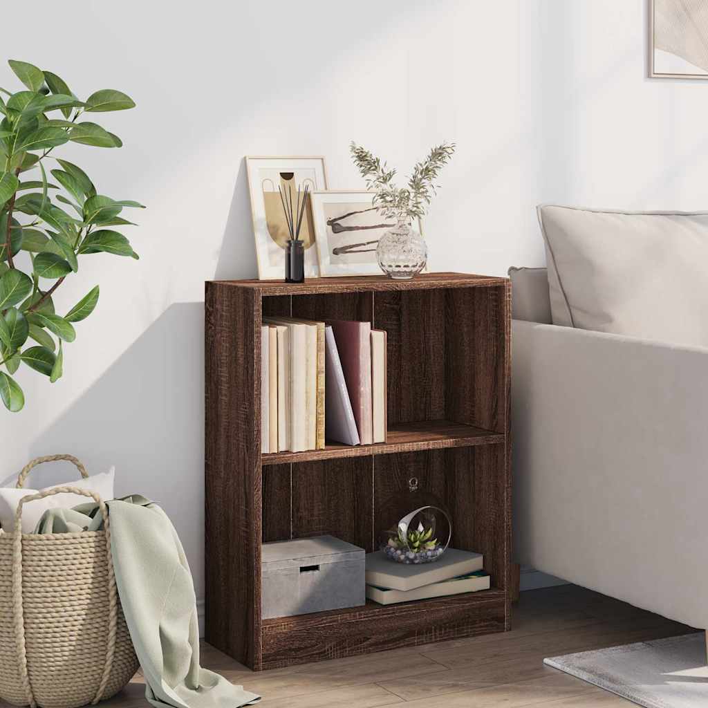 Vidaxl boekenkast 60x24x76 cm bewerkt hout bruin eikenkleur