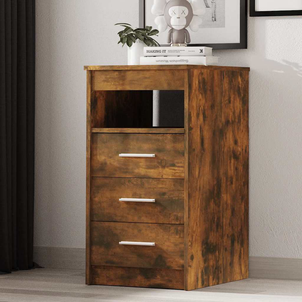 Vidaxl ladekast 40x50x76 cm bewerkt hout gerookt eikenkleurig