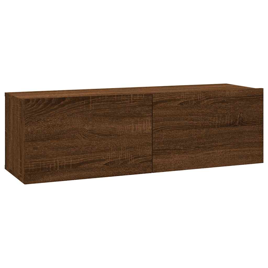 Vidaxl tv-wandmeubel 100x30x30 cm bewerkt hout bruin eikenkleur