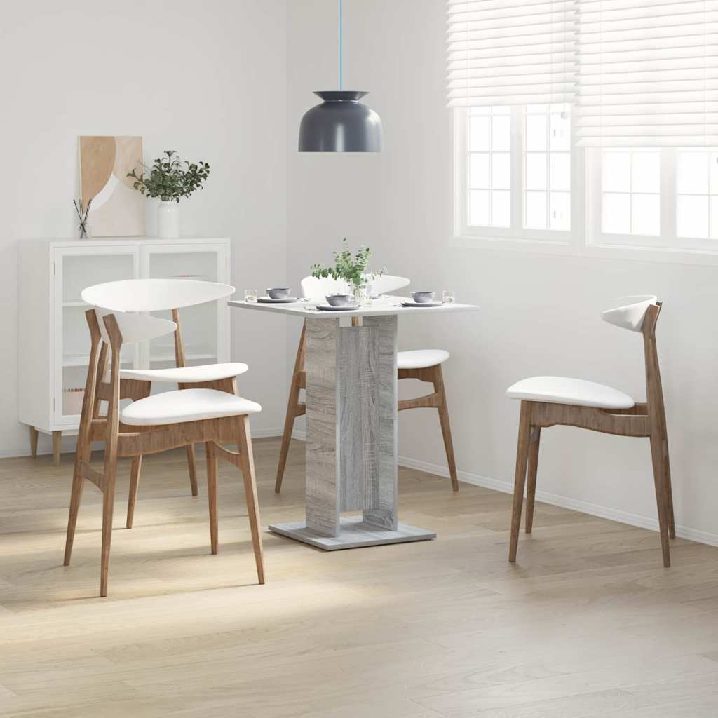 Vidaxl bistrotafel 60x60x75 cm bewerkt hout grijs sonoma eikenkleurig