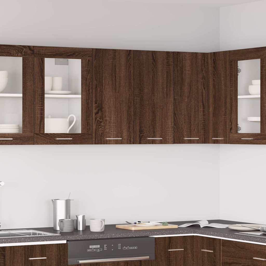 Vidaxl bovenkast lyon 60x31x60 cm bewerkt hout bruin eikenkleur