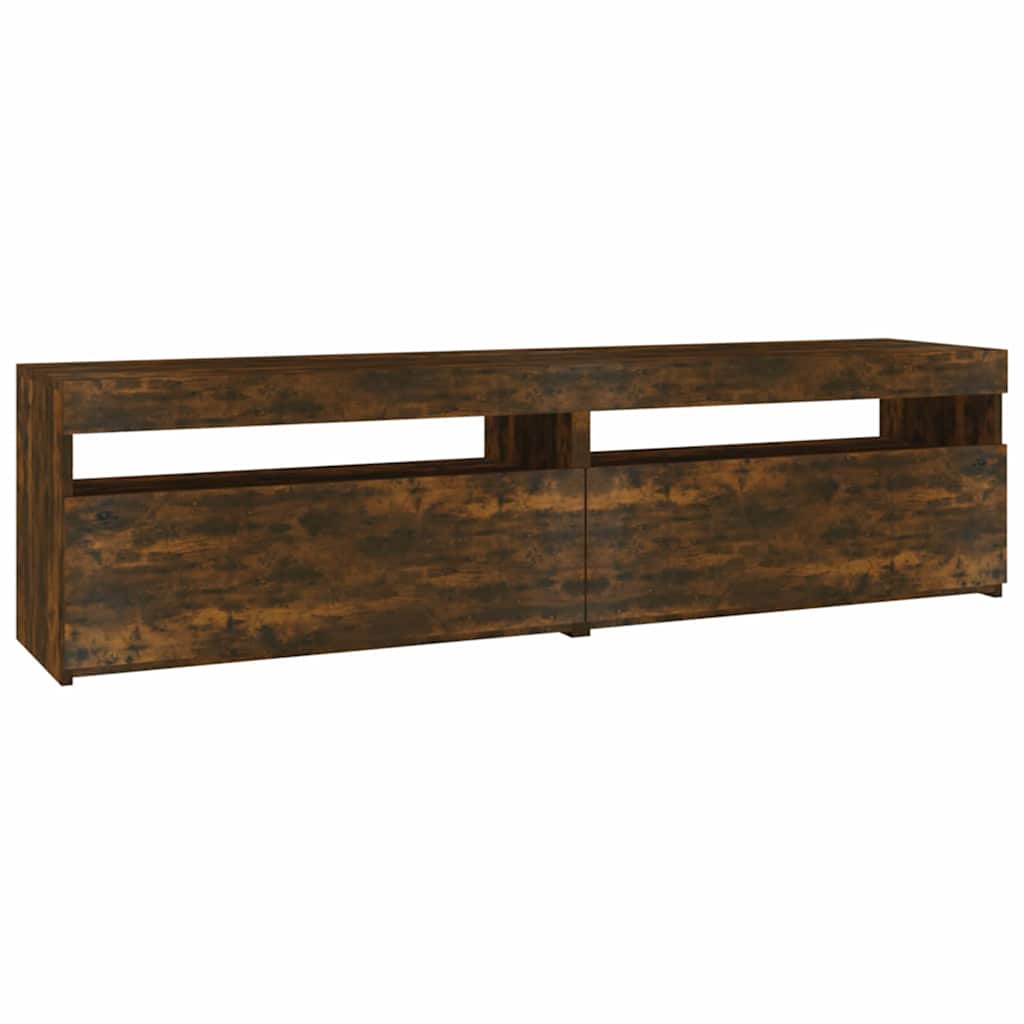 Vidaxl tv-meubelen met led-verlichting 2 st 75x35x40 cm gerookt eiken