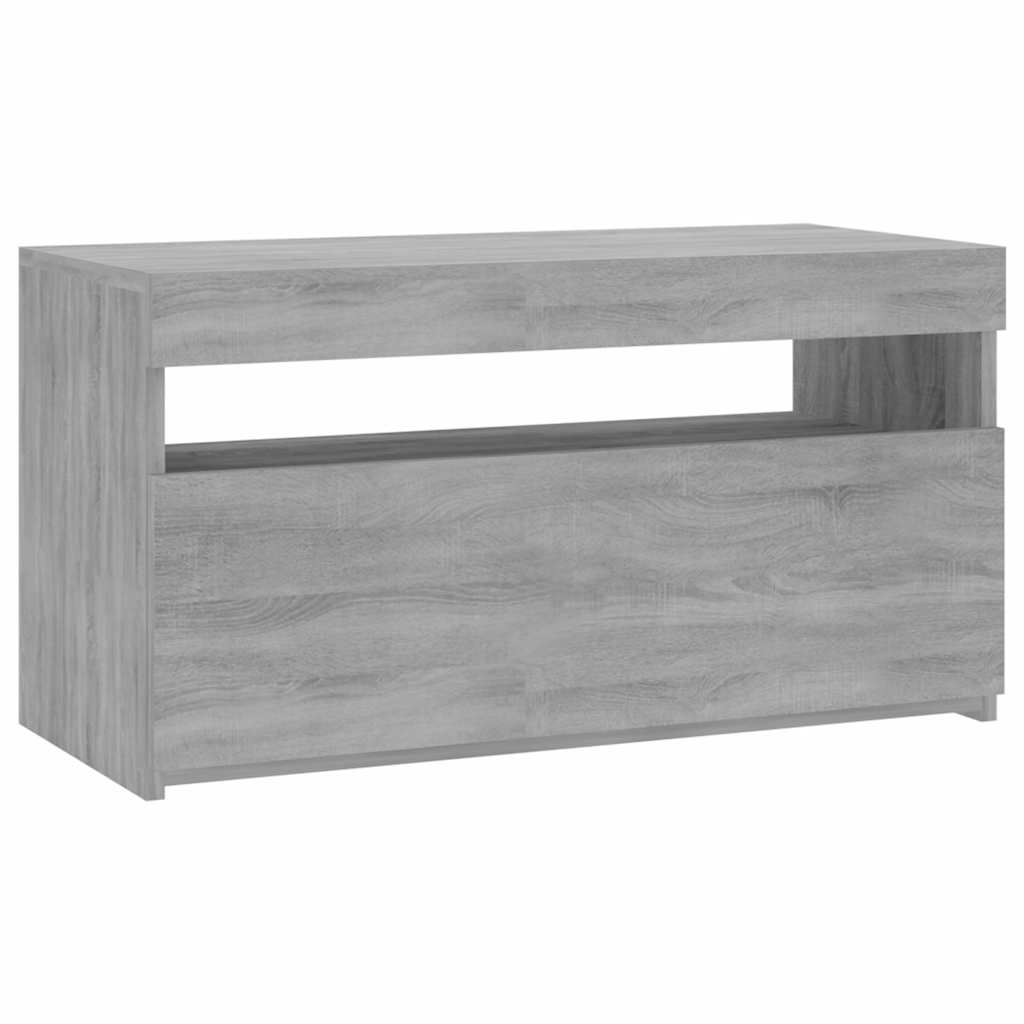 Vidaxl tv-meubel met led-verlichting 75x35x40 cm grijs sonoma eiken