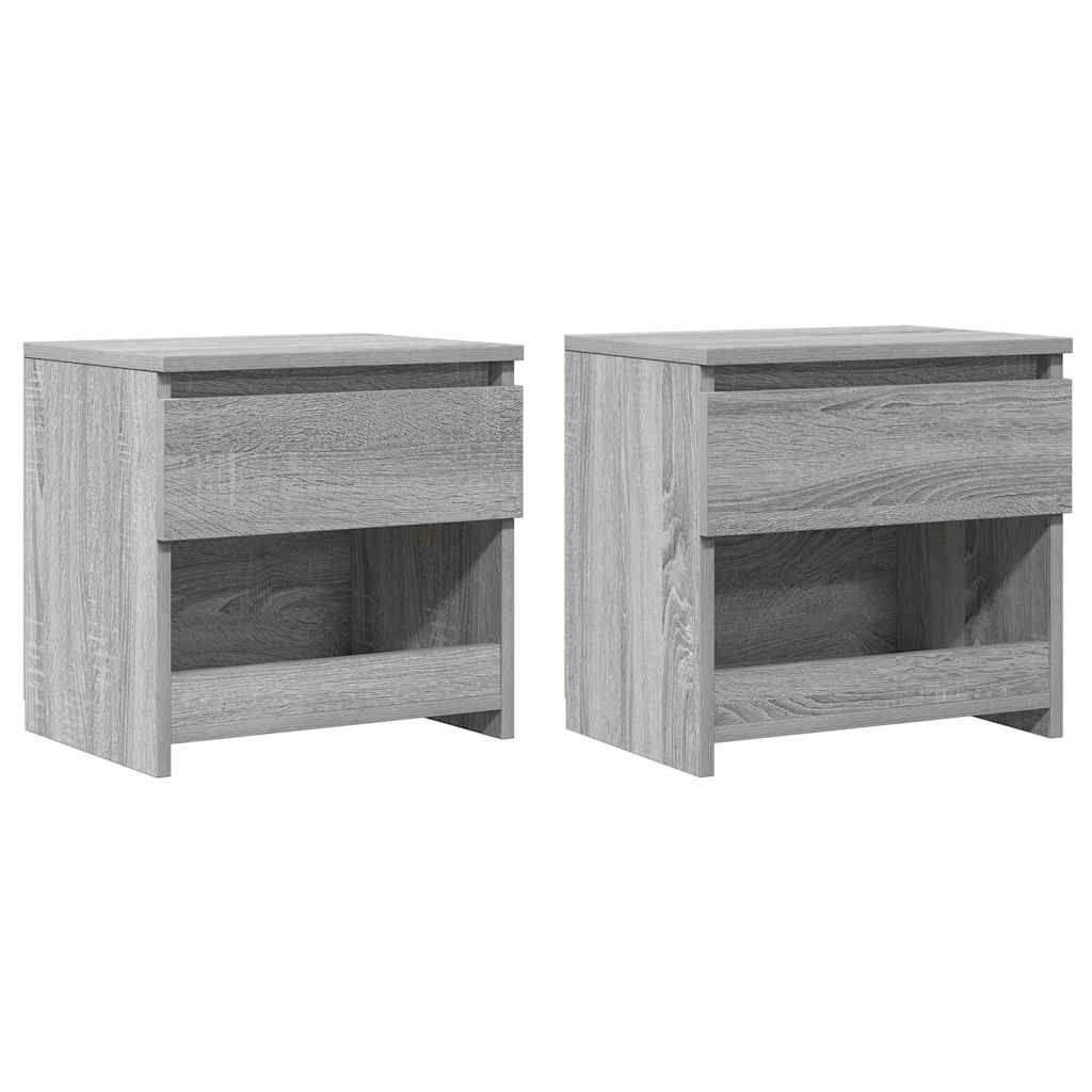 Vidaxl nachtkastjes 2 st 40x30x39 cm bewerkt hout grijs sonoma eiken