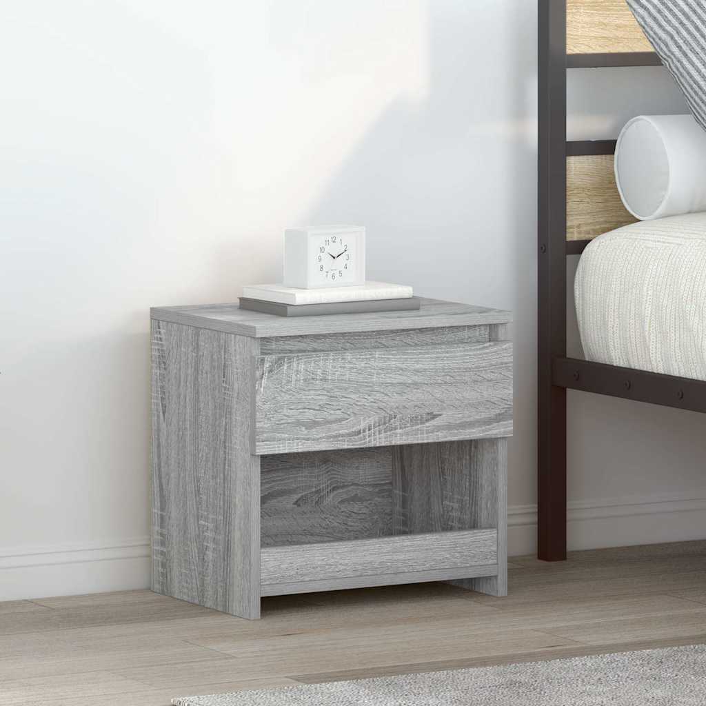 Vidaxl nachtkastjes 2 st 40x30x39 cm bewerkt hout grijs sonoma eiken