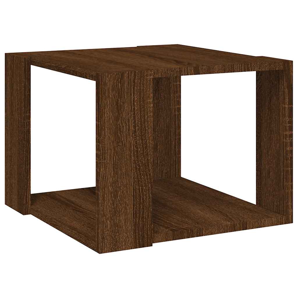 Vidaxl salontafel 40x40x30 cm bewerkt hout bruin eikenkleur