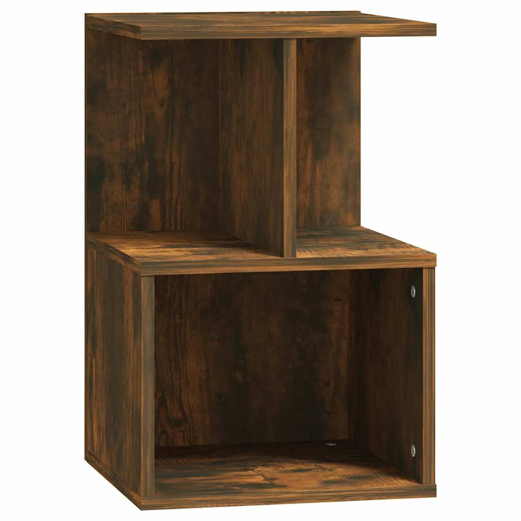 Vidaxl nachtkastje 35x35x55 cm bewerkt hout gerookt eikenkleurig