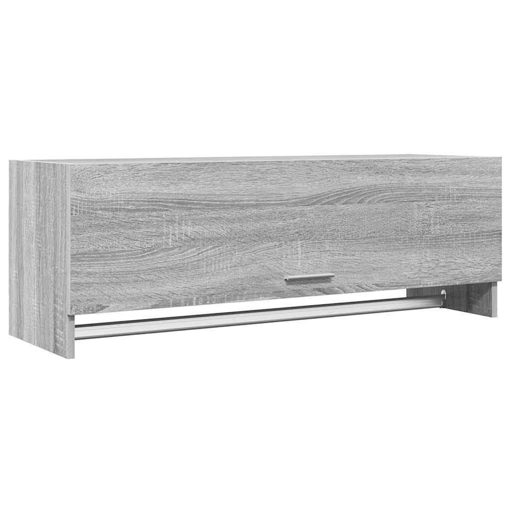 Vidaxl kledingkast 100x32,5x35 cm bewerkt hout grijs sonoma eikenkleur