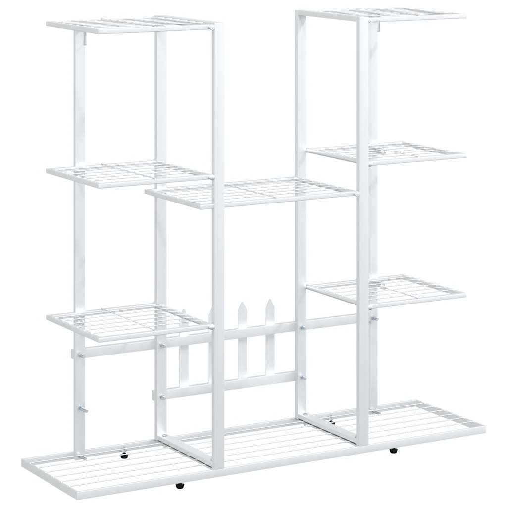 Vidaxl bloemenstandaard 94,5x25x89 cm ijzer wit