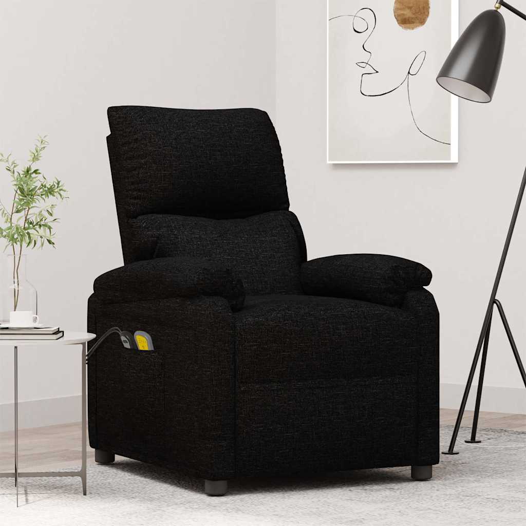 Vidaxl massagestoel elektrisch stof zwart
