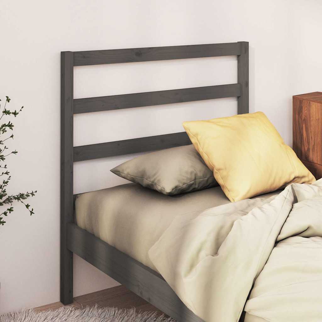 Vidaxl hoofdbord 81x4x100 cm massief grenenhout grijs