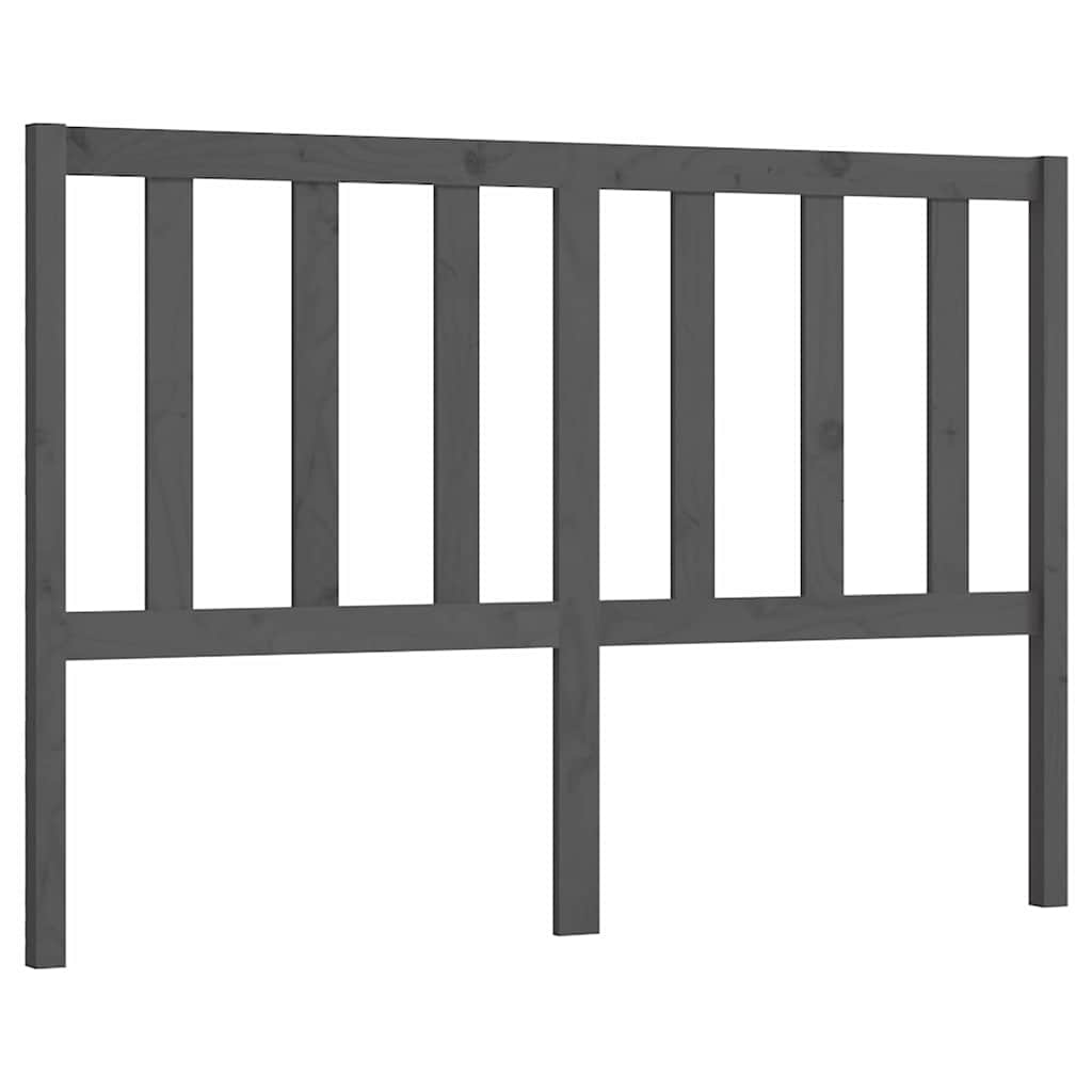 Vidaxl hoofdbord 126x4x100 cm massief grenenhout grijs