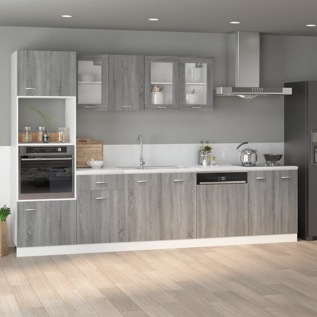 Vidaxl bovenkast lyon 80x31x60 cm bewerkt hout grijs sonoma eikenkleurig