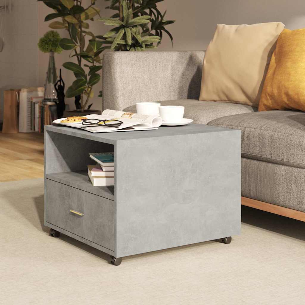 Vidaxl salontafel 55x55x40 cm bewerkt hout betongrijs