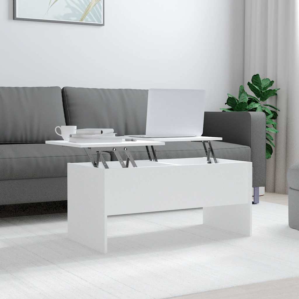 Vidaxl salontafel 102x50,5x46,5 cm bewerkt hout wit