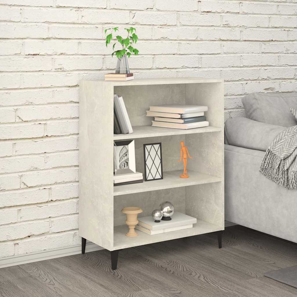Vidaxl dressoir 69,5x32,5x90 cm bewerkt hout betongrijs