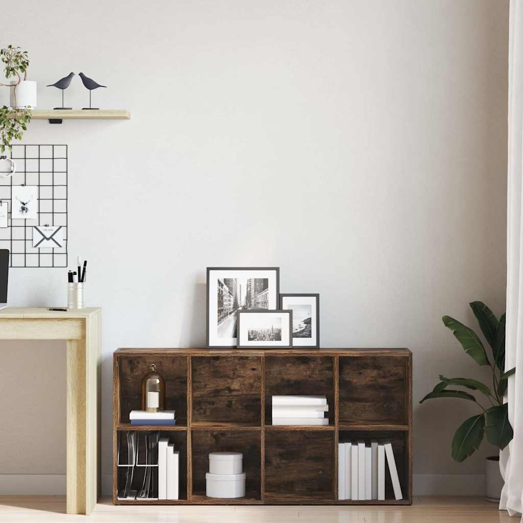 Vidaxl boekenkast 66x30x130 cm bewerkt hout gerookt eikenkleurig