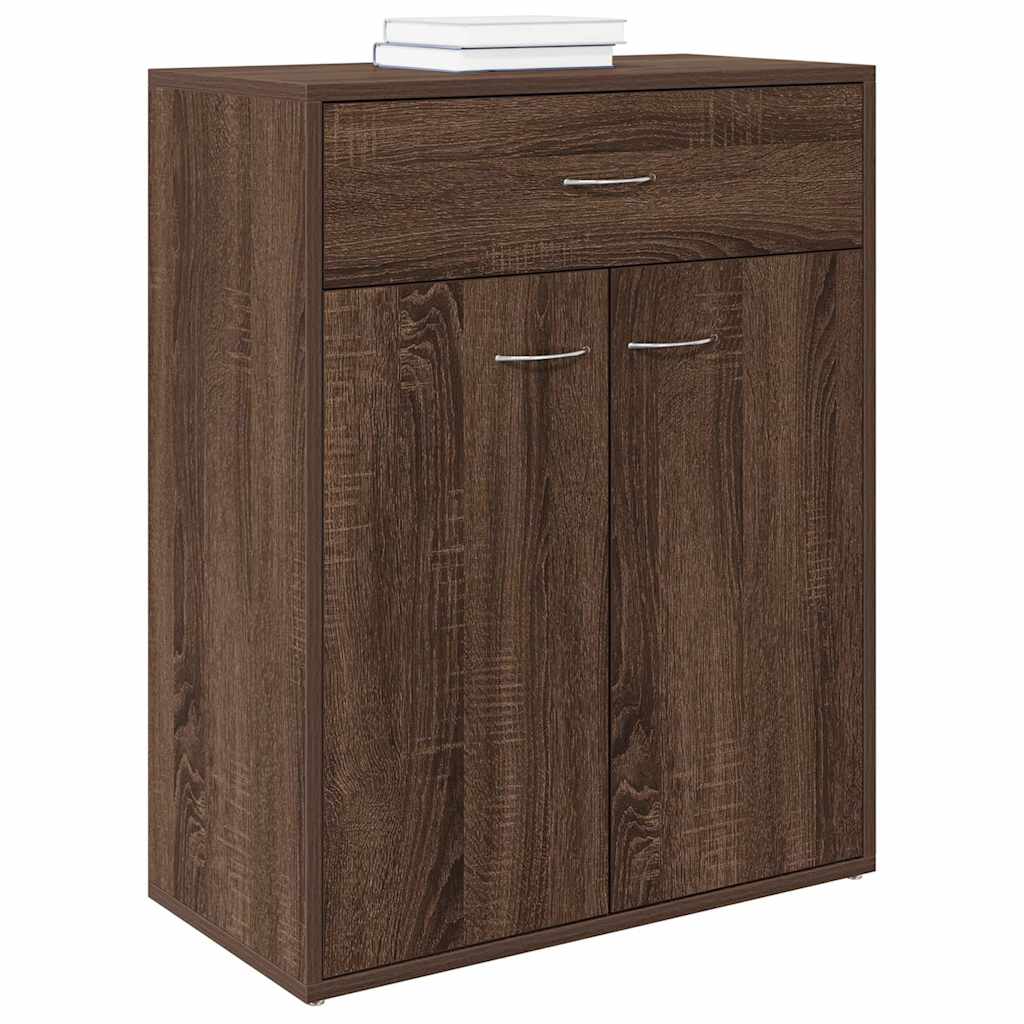 Vidaxl dressoir 60x30x75 cm bewerkt hout bruin eikenkleur