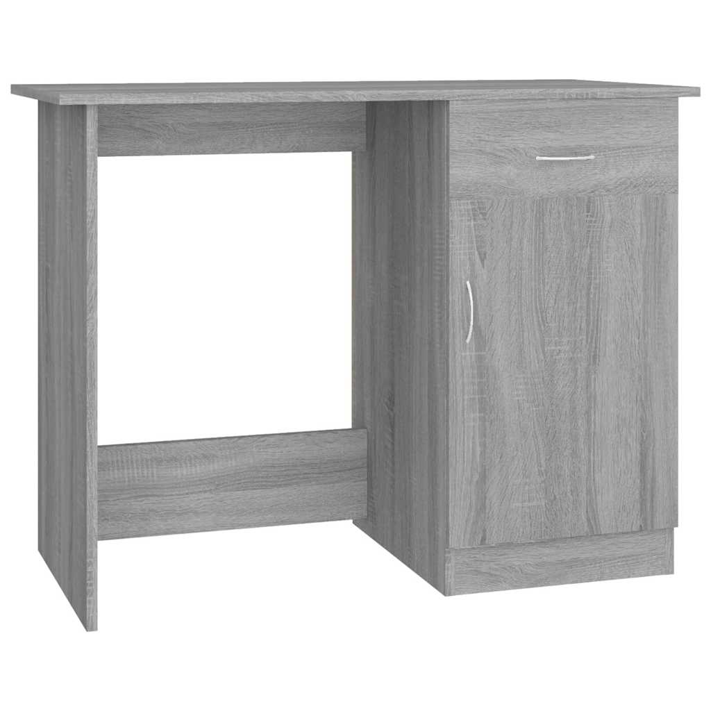 Vidaxl bureau 100x50x76 cm bewerkt hout grijs sonoma eikenkleurig