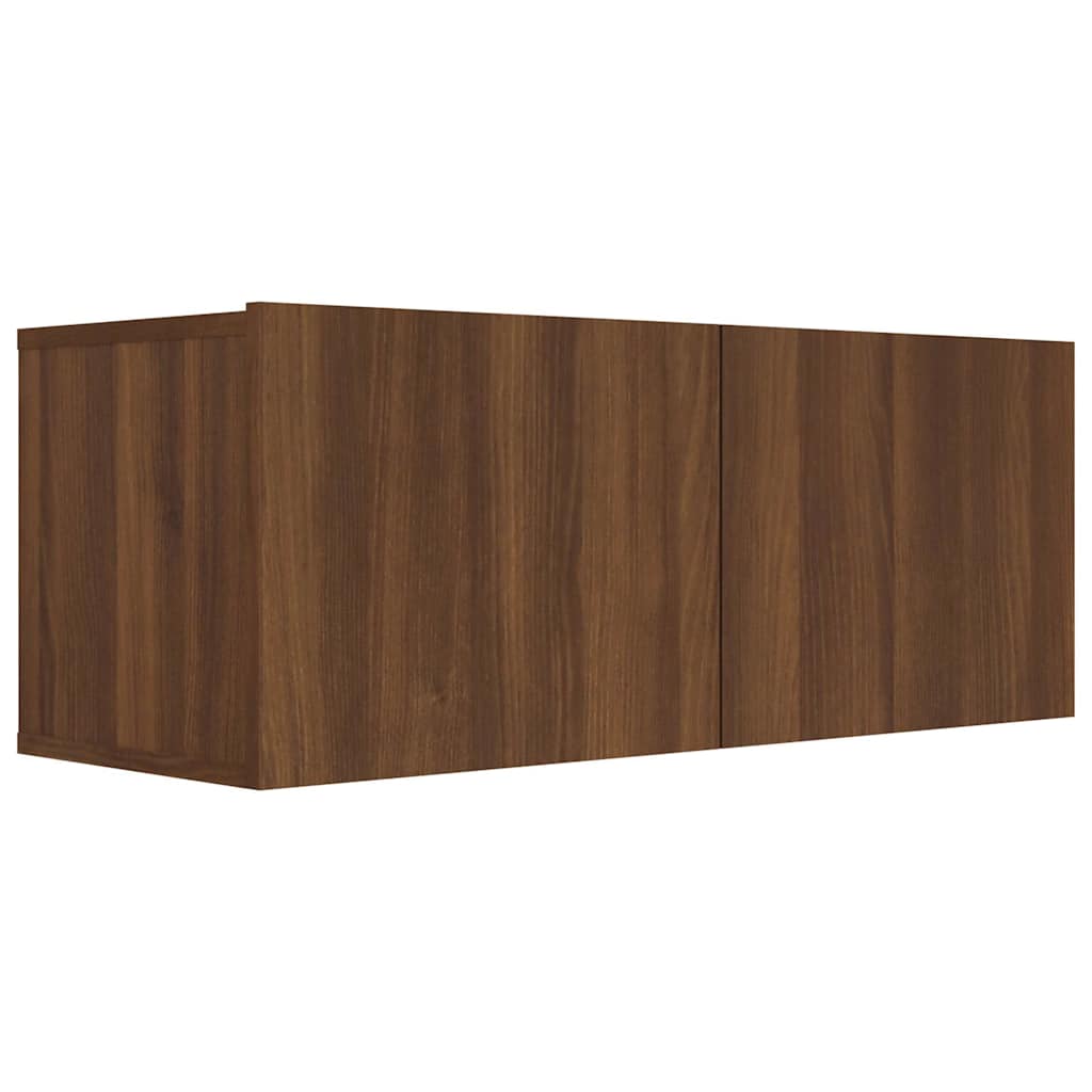 Vidaxl tv-meubel 80x30x30 cm bewerkt hout bruin eikenkleur