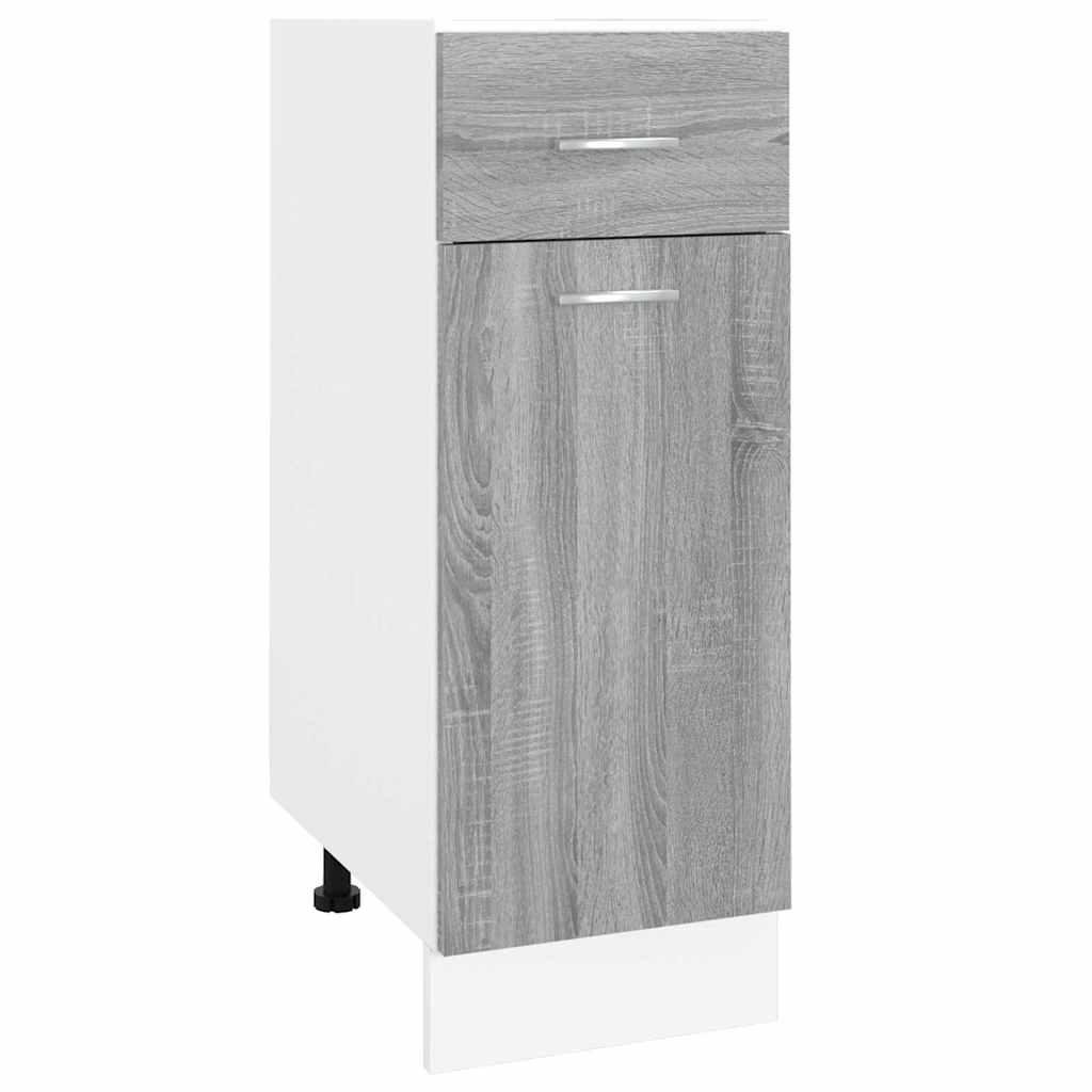 Vidaxl onderkast met lade lyon 30x46x81,5 cm bewerkt hout grijs sonoma