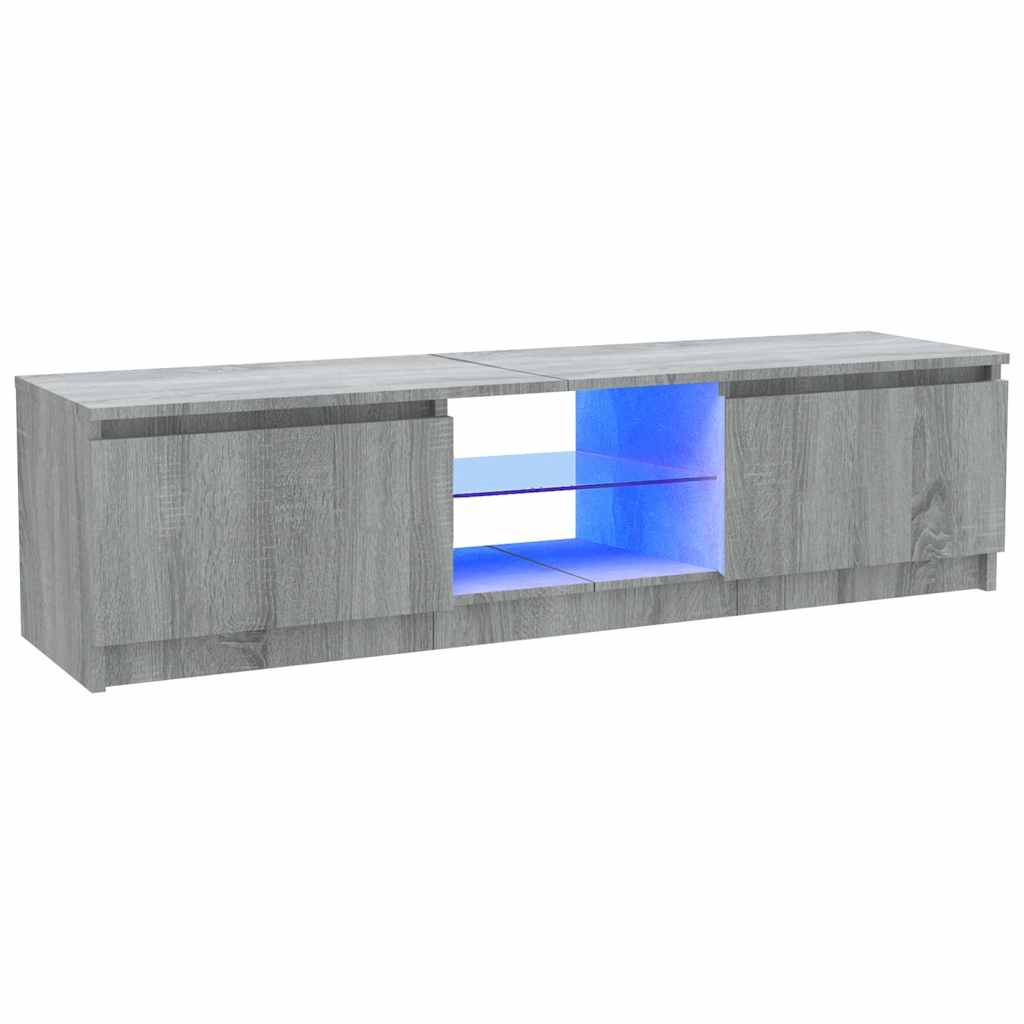 Vidaxl tv-meubel met led-verlichting 120x30x36 cm grijs sonoma eiken
