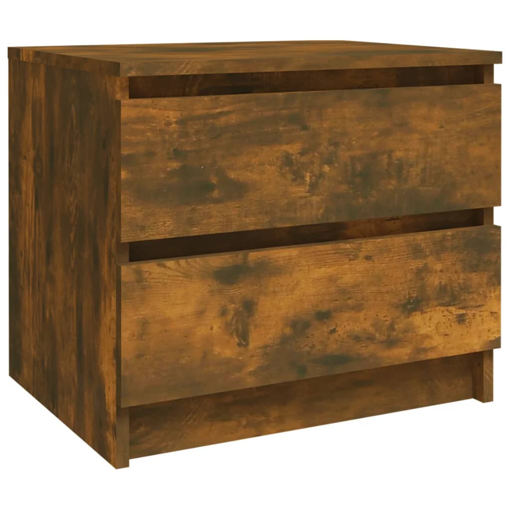 Vidaxl nachtkastje 50x39x43,5 cm bewerkt hout gerookt eikenkleurig