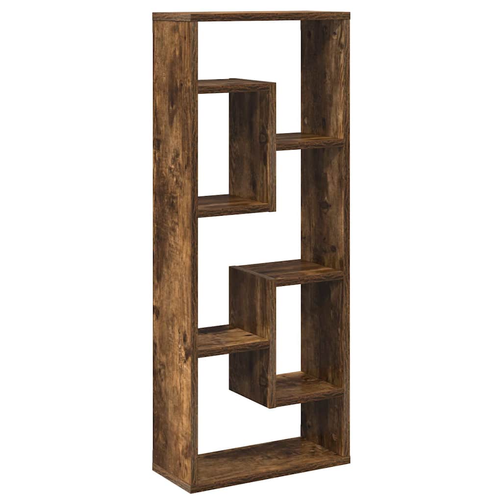 Vidaxl wandschap 36x16x90 cm bewerkt hout gerookt eikenkleurig