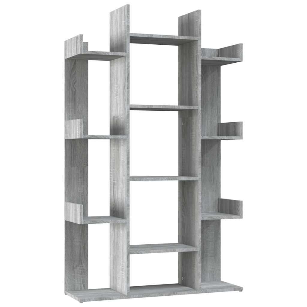 Vidaxl boekenkast 86x25,5x140 cm bewerkt hout grijs sonoma eiken