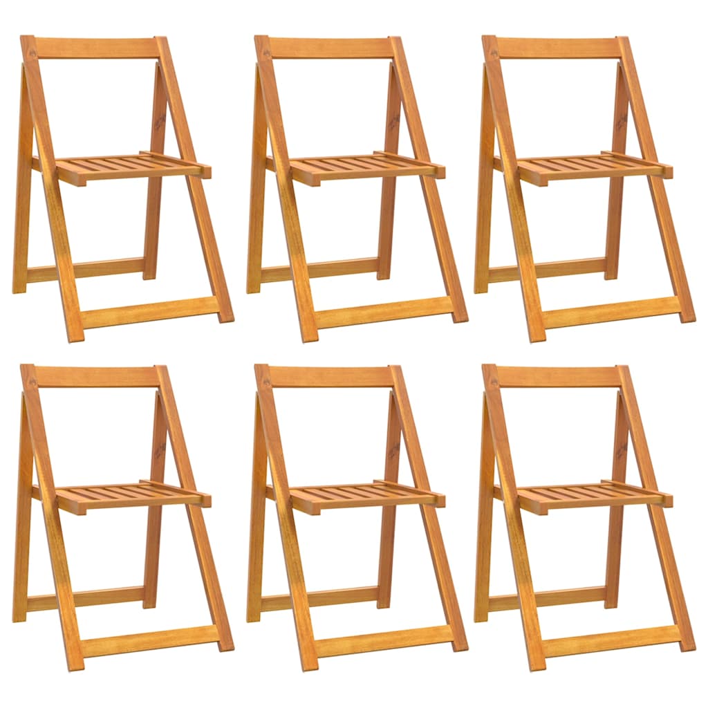 Vidaxl tuinstoelen inklapbaar 6 st massief acaciahout