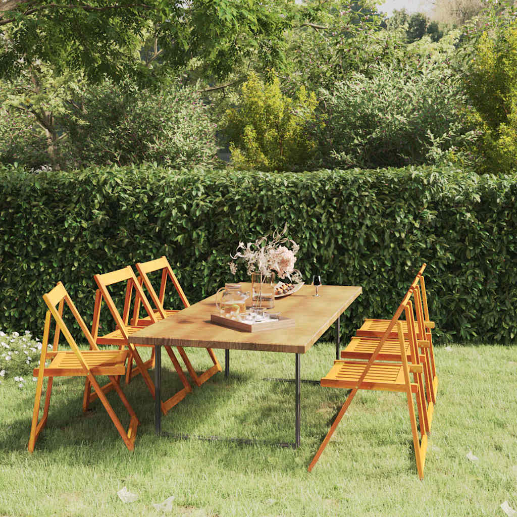 Vidaxl tuinstoelen inklapbaar 6 st massief acaciahout