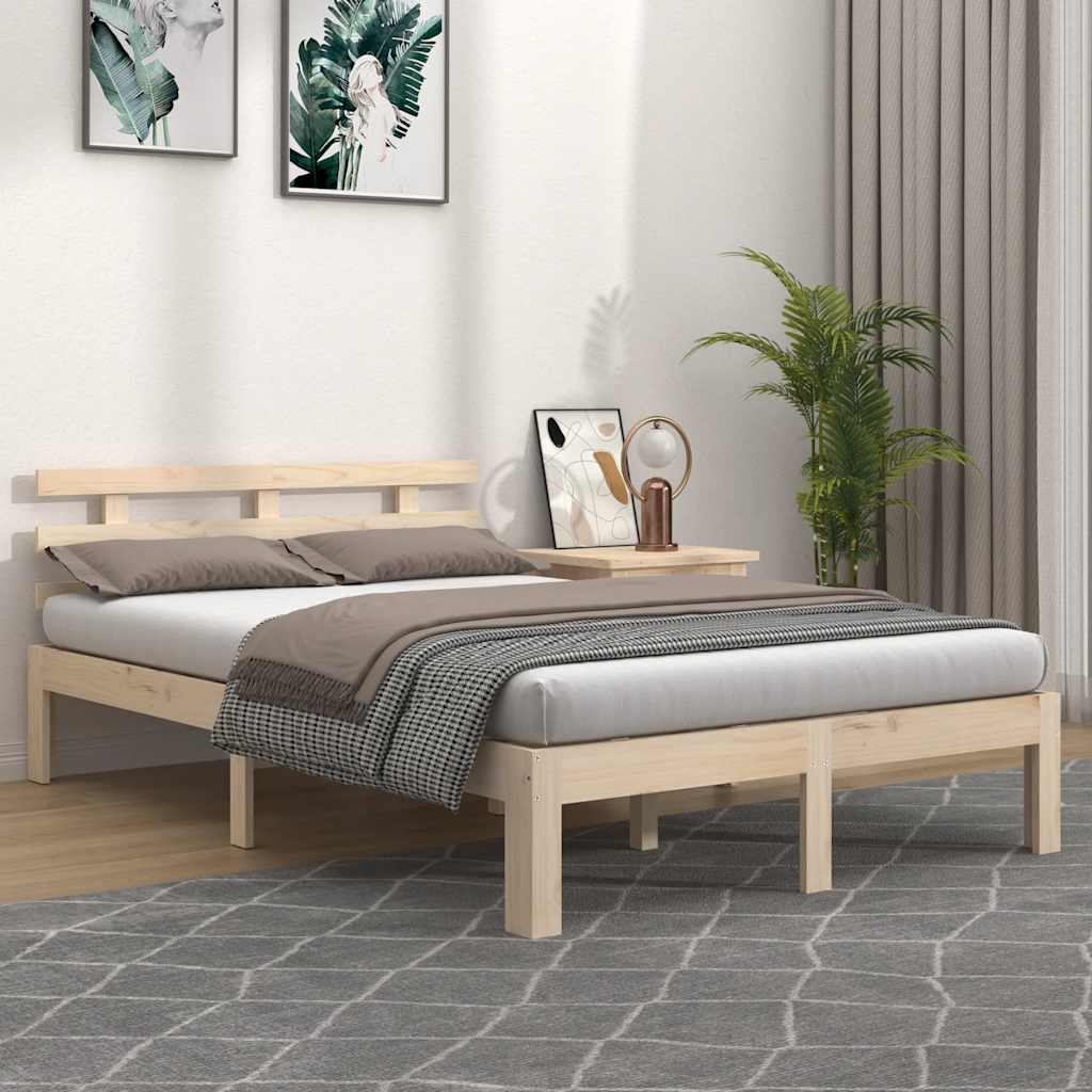 Vidaxl bedframe massief hout 150x200 cm