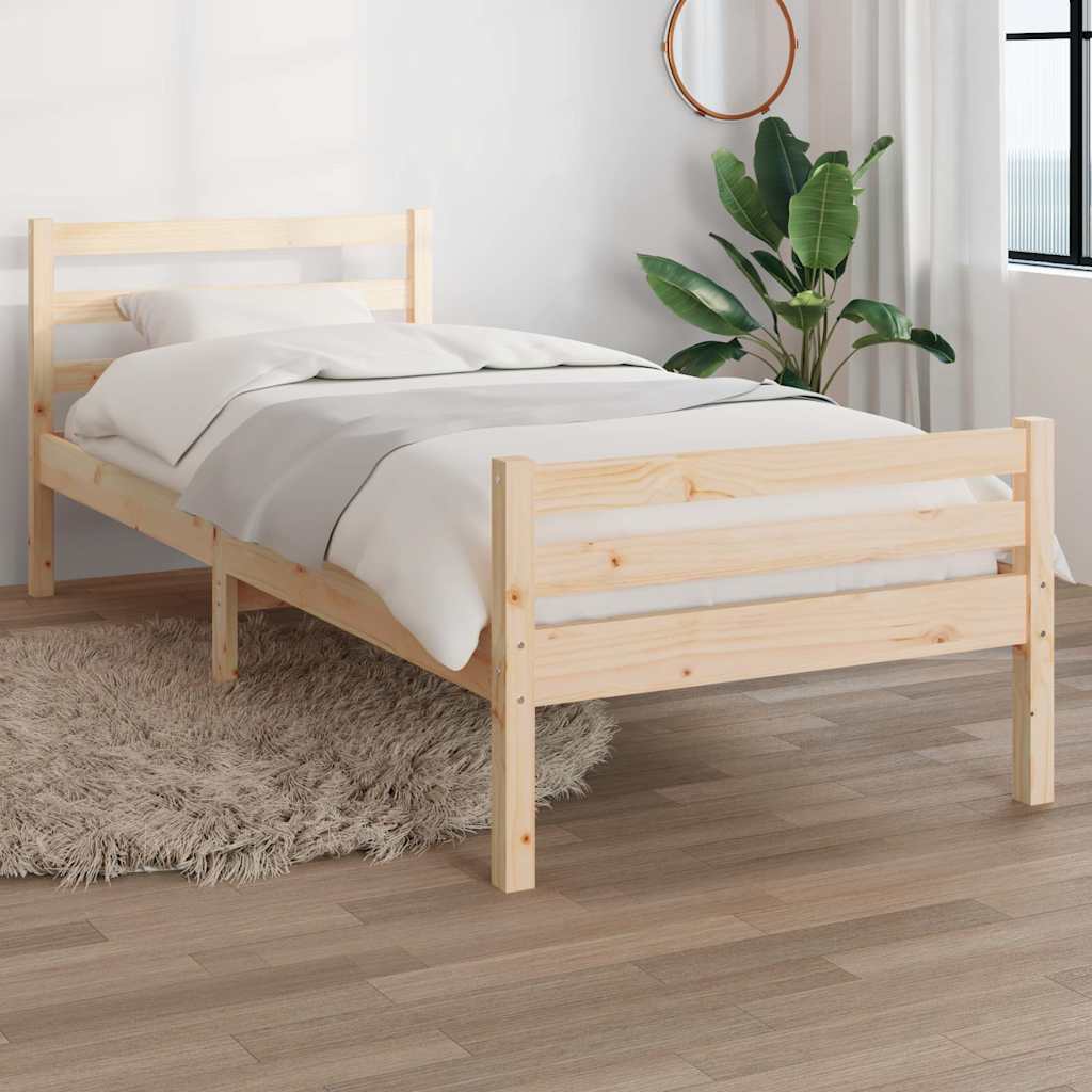 Vidaxl bedframe massief hout 90x200 cm
