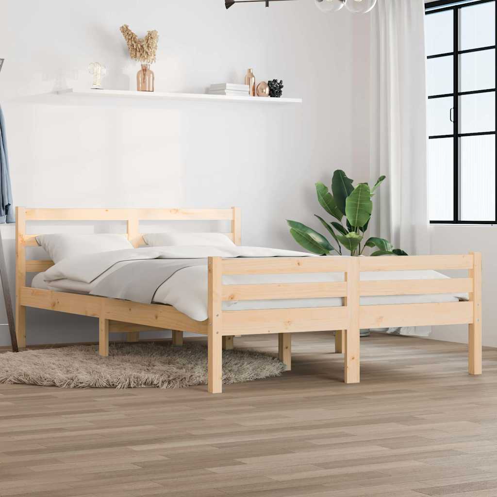 Vidaxl bedframe zonder matras massief hout 160x200 cm