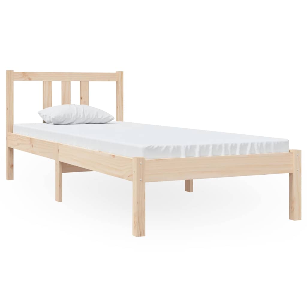 Vidaxl bedframe massief hout 75x190 cm