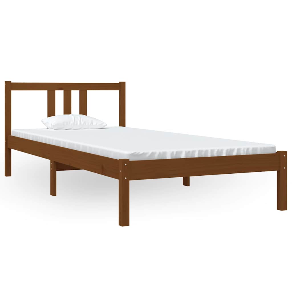 Vidaxl bedframe massief hout honingbruin 90x200 cm