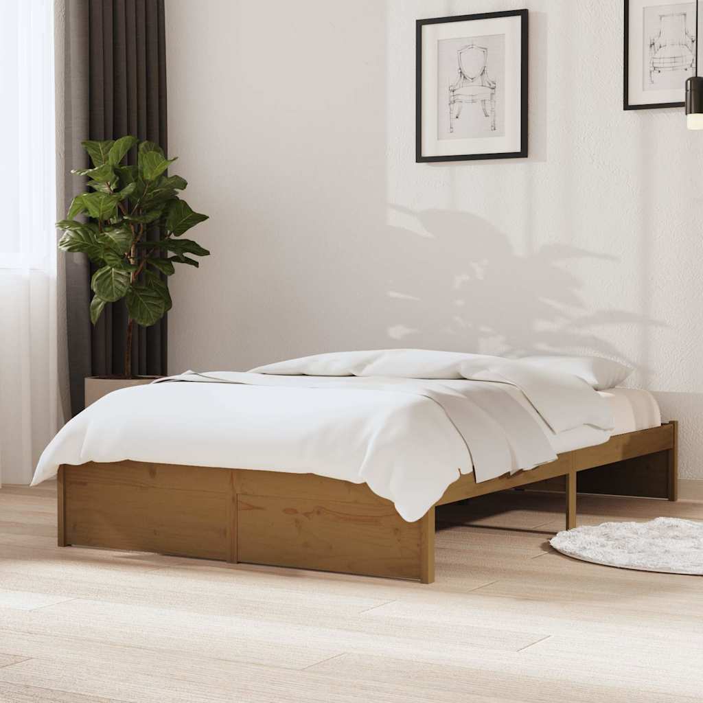 Vidaxl bedframe massief hout honingbruin 120x190 cm