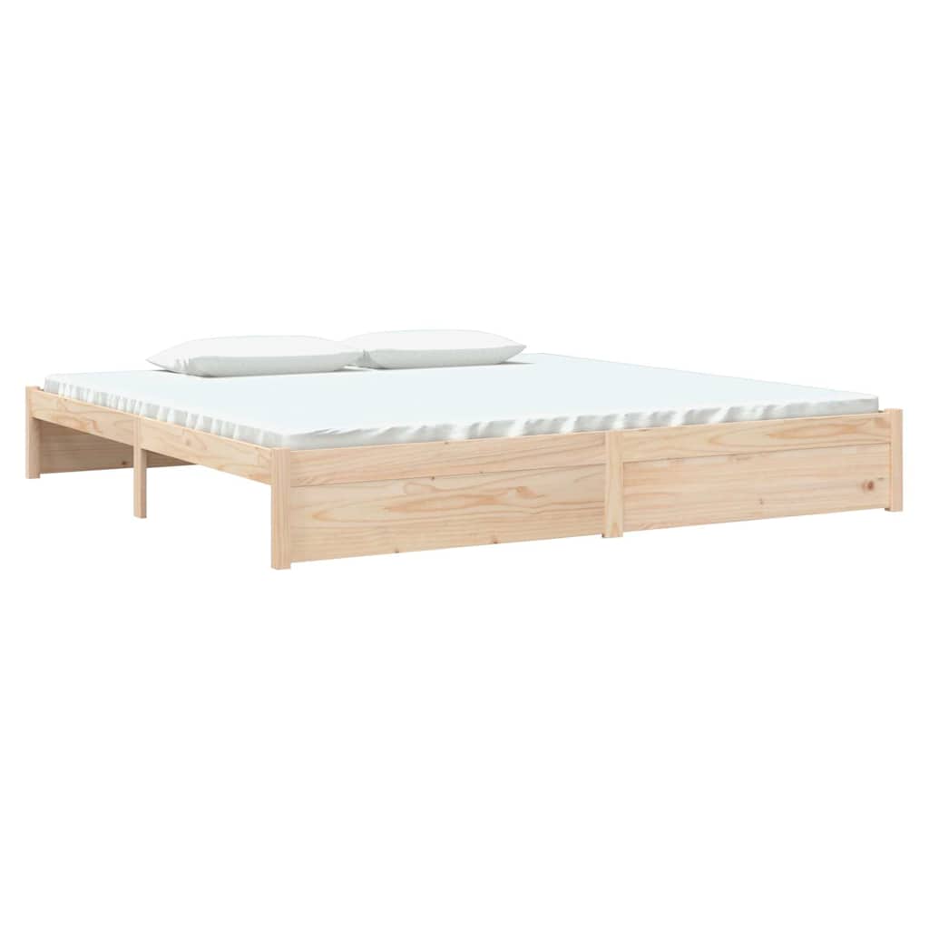 Vidaxl bedframe zonder matras massief hout 200x200 cm