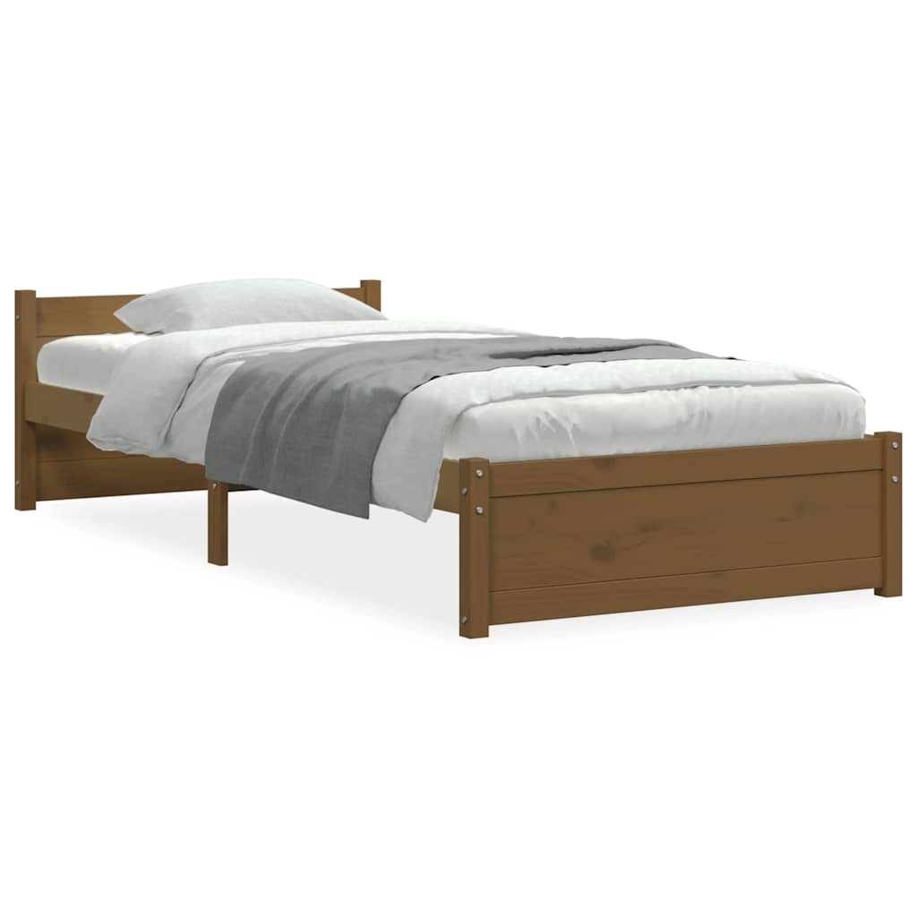 Vidaxl bedframe massief hout honingbruin 75x190 cm