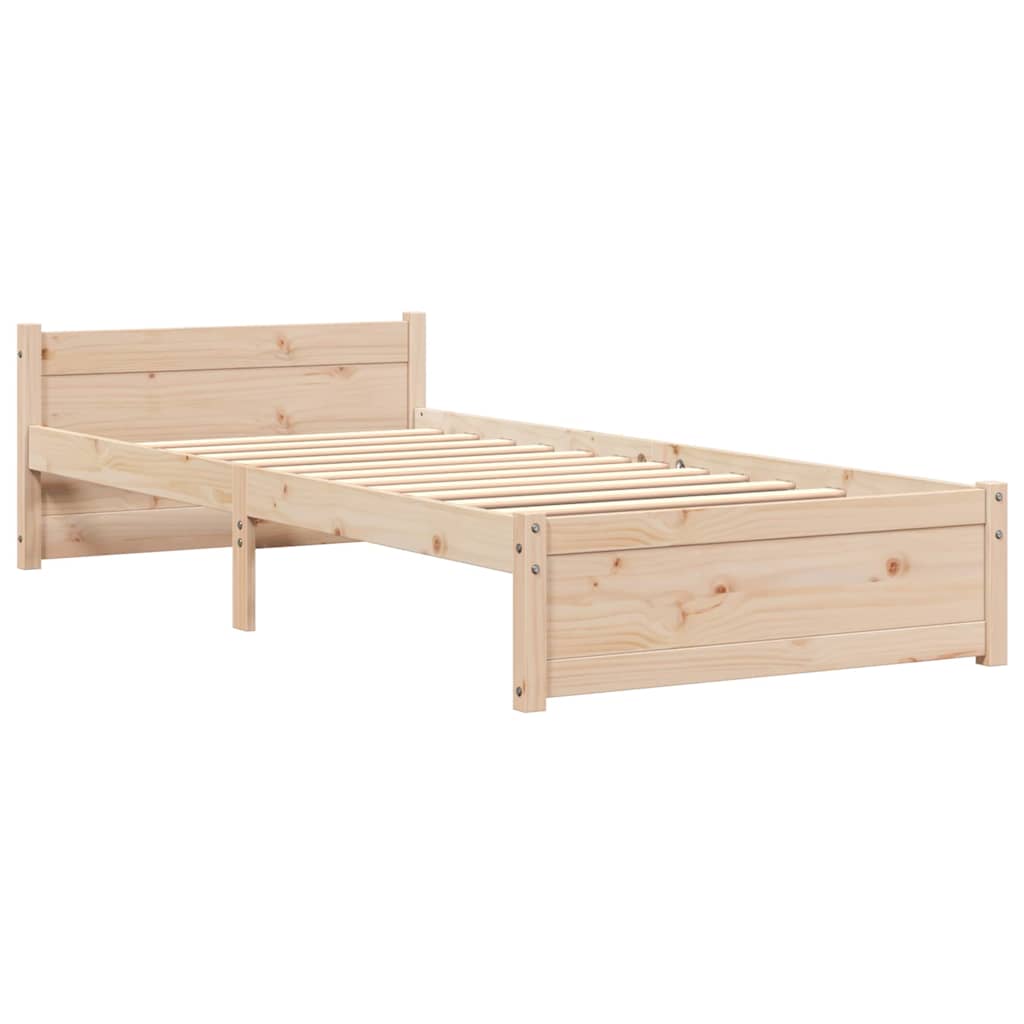Vidaxl bedframe massief hout 90x190 cm