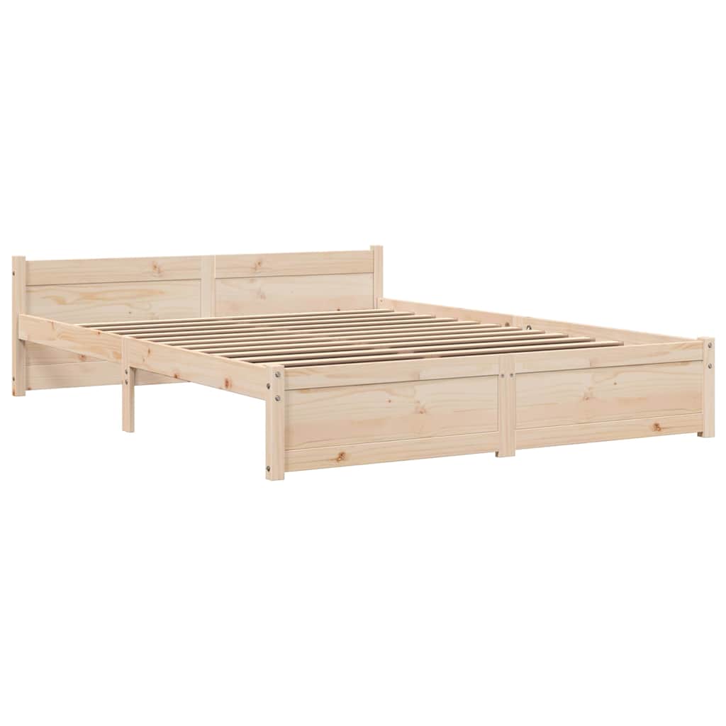 Vidaxl bedframe massief hout 135x190 cm
