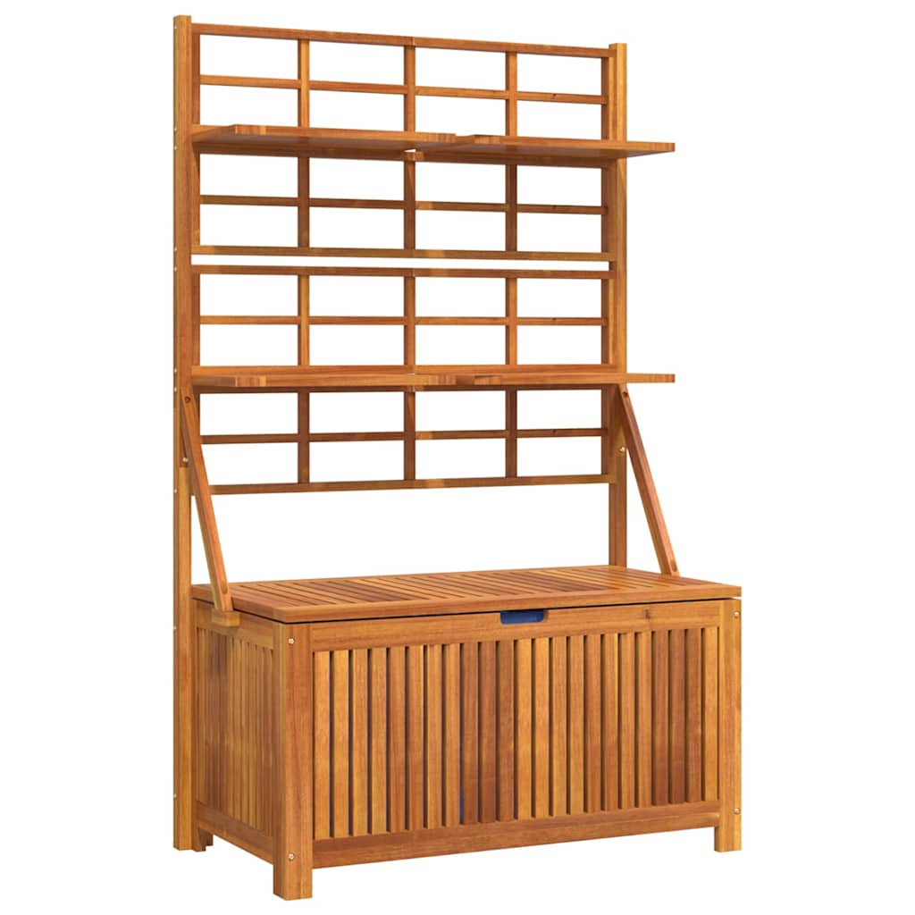 Vidaxl opbergbox met latwerk 99x50x160 cm massief acaciahout