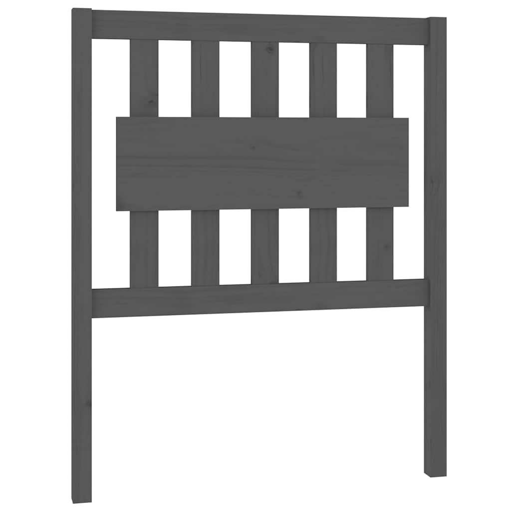 Vidaxl hoofdbord 80,5x4x100 cm massief grenenhout grijs