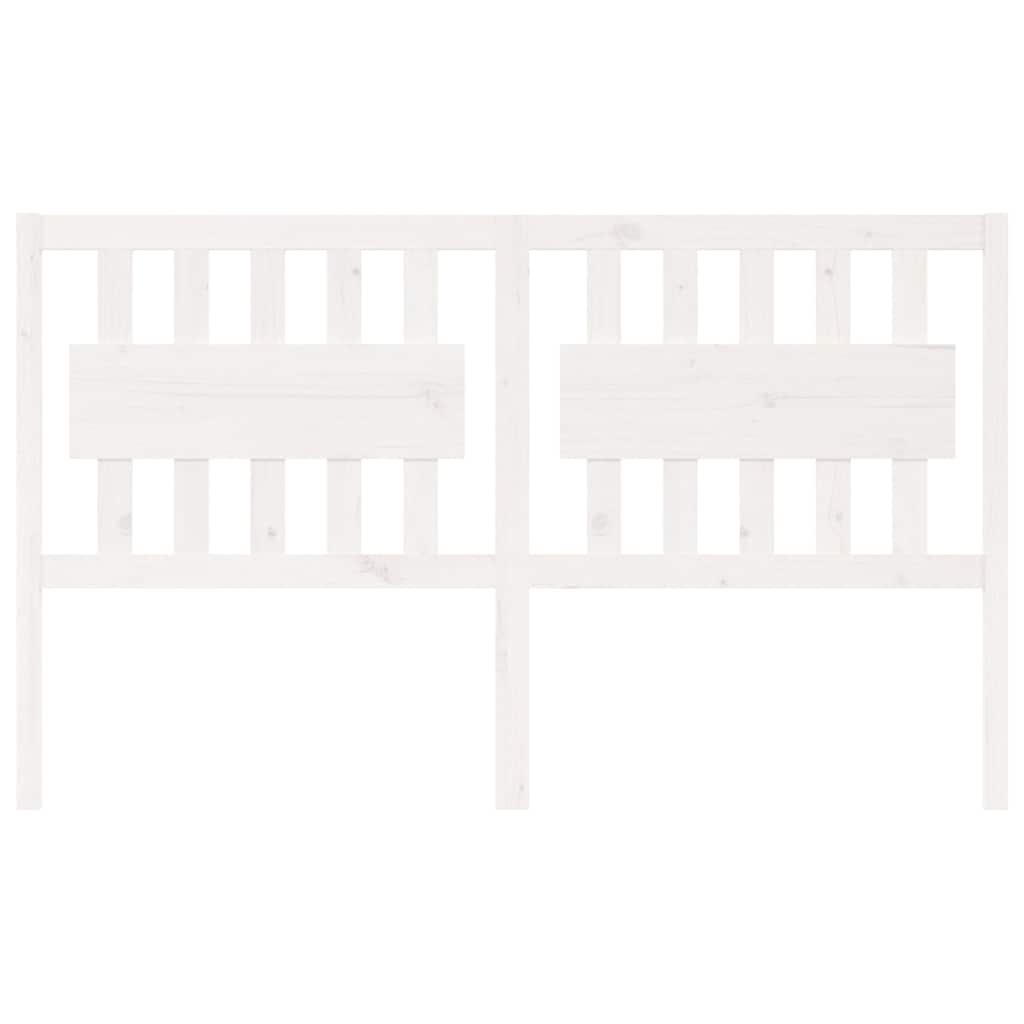Vidaxl hoofdbord 155,5x4x100 cm massief grenenhout wit