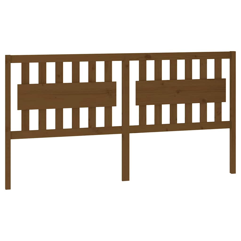 Vidaxl hoofdbord 185,5x4x100 cm massief grenenhout honingbruin